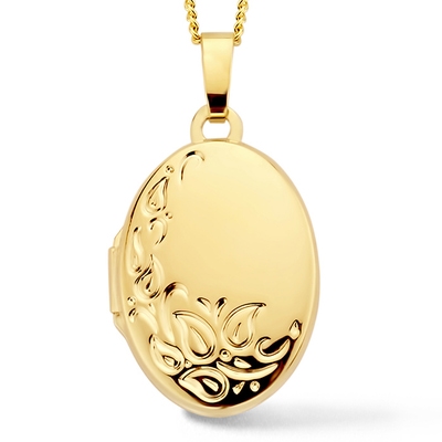 medaillon gravure 14K geelgoud