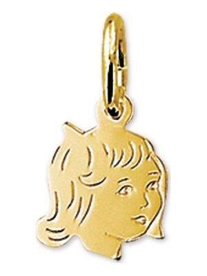 hanger meisje 125 x 9 mm 14K geelgoud