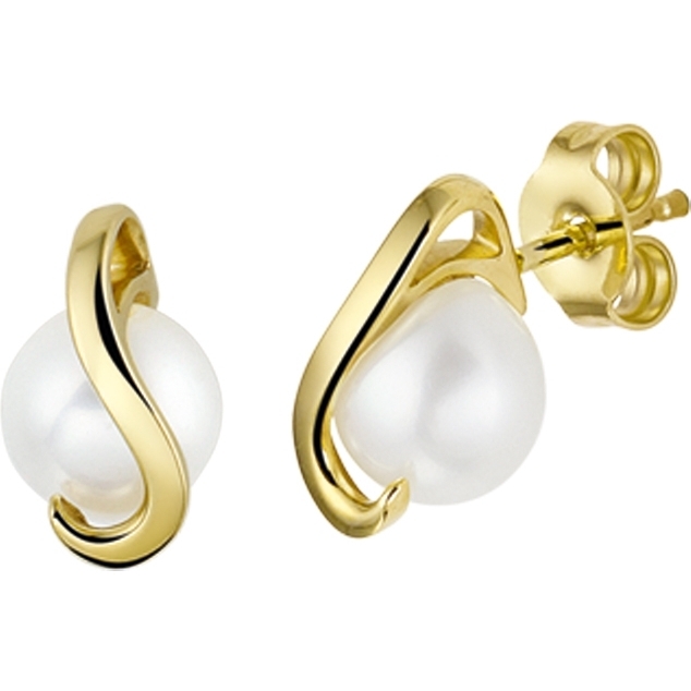 Treasure Collection TC-881408 14 karaat gouden oorknoppen met parel