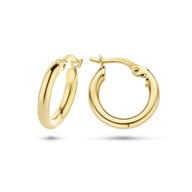 The House Of Jewels THOJ0048 14 karaat gouden creolen ronde buis 2,5 mm dikte - zijaanzicht2