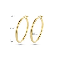 The House Of Jewels THOJ0048 14 karaat gouden creolen ronde buis 2,5 mm dikte- afmeting 30 mm