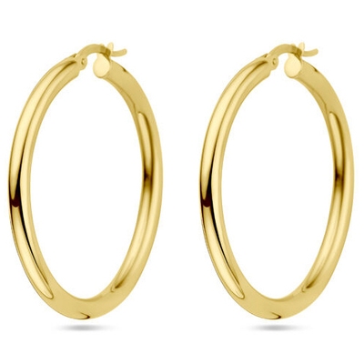 Treasure Collection TC-42874 Gouden creolen ronde buis