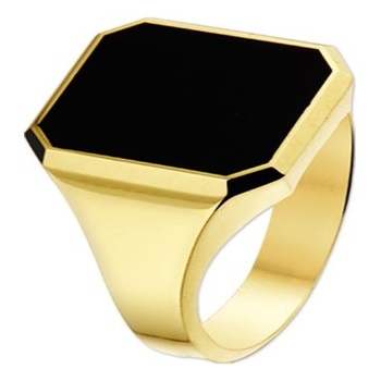 Treasure Collection TC-881587 14 karaat gouden zegelring met onyx 17 mm