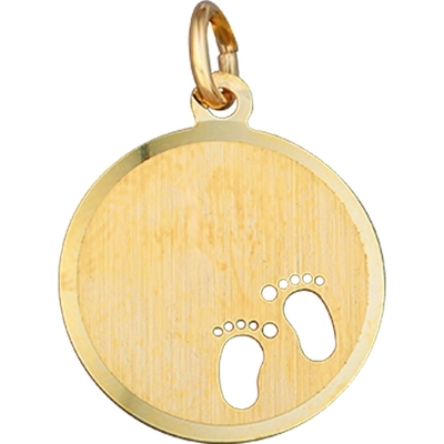 graveerhanger voeten polimat 14K geelgoud