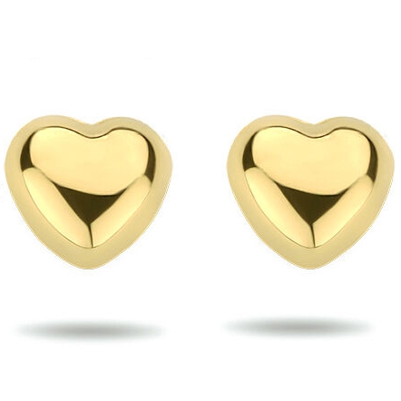 Treasure Collection TC-42822 Gouden oorknoppen hart 5,5x5,5 mm