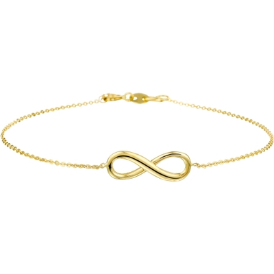 armband infinity 165  2 cm 14K geelgoud