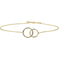 armband rondjes 165 - 185 cm 14K geelgoud