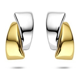 Treasure Collection TC-42825 Bicolor gouden oorknoppen 7x4 mm