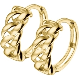 klapoorringen gourmet 5 x 13 mm 14K geelgoud