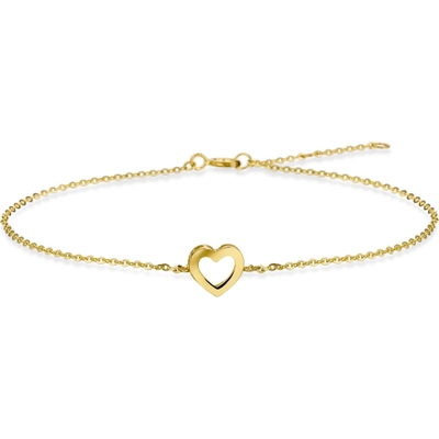 armband hart 11 mm 165 - 185 cm 14K geelgoud