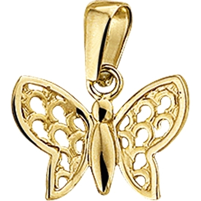 hanger vlinder polimat 14K geelgoud