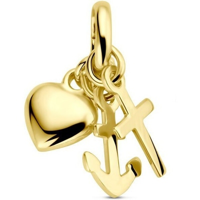 hanger geloof hoop en liefde 14K geelgoud