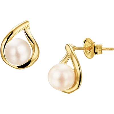 oorknoppen parel 14K geelgoud