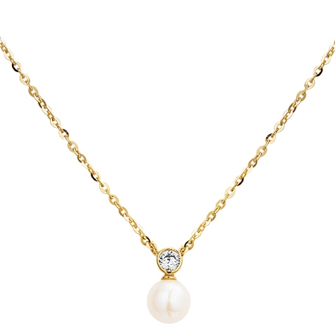 Treasure Collection TC-43743 Gouden ketting met parel