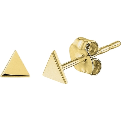 oorknoppen driehoek 14K geelgoud
