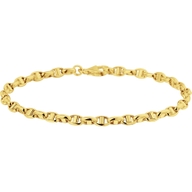armband jasseron ovaal met balkje 35 mm 14K geelgoud