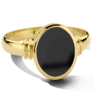 The House Of Jewels THOJ0505 14 karaat massief gouden zegelring met onyx