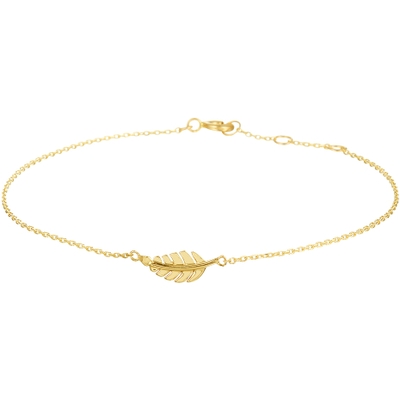 armband veer 16 - 17 - 18 cm 14K geelgoud