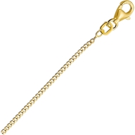 collier gourmette 4-zijdes geslepen 14 mm 41 - 43 - 45 cm 14K geelgoud