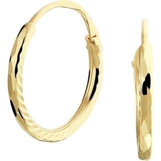 Treasure Collection TC-49153 14 karaat gouden oorringen 1 mm