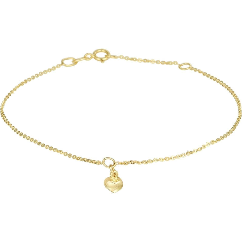 Treasure Collection TC-49165 14 karaat gouden enkelbandje hartje 24-26 cm
