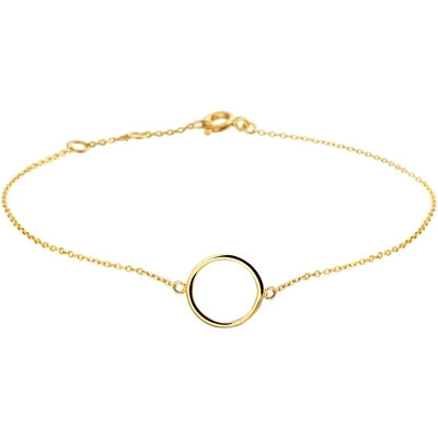 armband rondje 165 - 175 - 185 cm 14K geelgoud