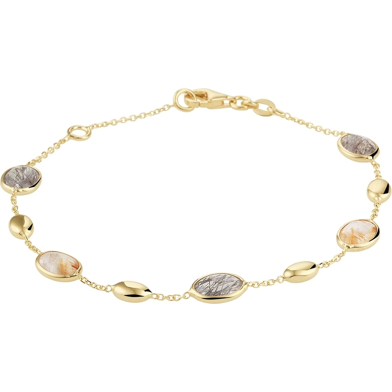 The House Of Jewels THOJ0817 14k gouden armband met edelstenen 17-19 cm