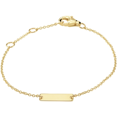 graveerarmband plaat 3 mm 155 - 165 - 175 cm 14K geelgoud