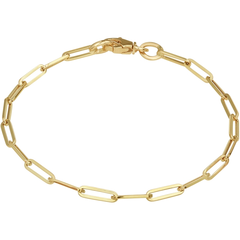 The House Of Jewels THOJ2495 14 karaat gouden paperclip schakelarmband 18 cm