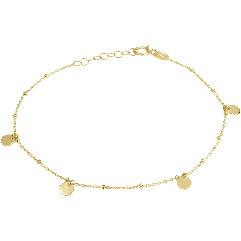 Treasure Collection L541 14 karaat gouden bedel armband 16-18 cm