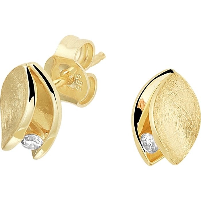 The House Of Jewels THOJ0022 14 karaat gouden oorknopjes met 0,07 ct diamant