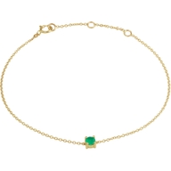 armband smaragd 155 - 17 - 185 cm 14K geelgoud