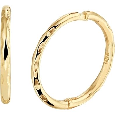 klapoorringen gediamanteerd 14K geelgoud