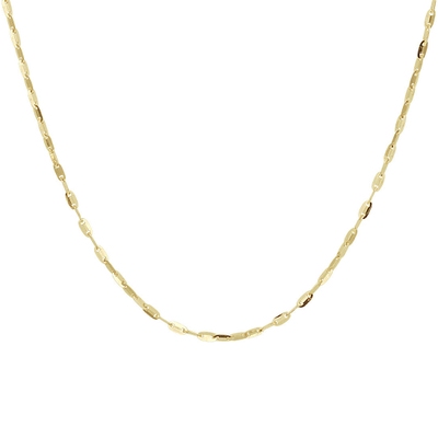 collier plaatjes 15 mm 41 - 43 - 45 cm 14K geelgoud