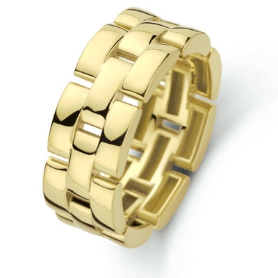 The House Of Jewels THOJ0875 14k gouden ring met schakelmotief 7 mm
