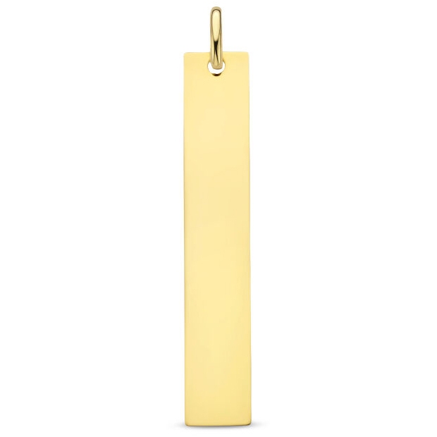L3878 Treasure Collection 14 karaat gouden graveerhanger 35 mm