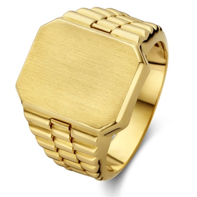 Treasure Collection 881581B 14 karaat gouden zegelring 17,5 x 13,5 mm