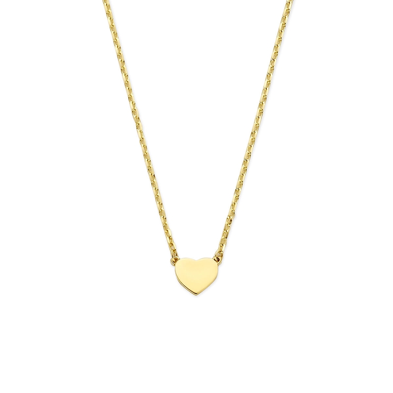 collier hartje 41 - 43 - 45 cm 14K geelgoud