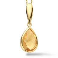 hanger citrien 14K geelgoud