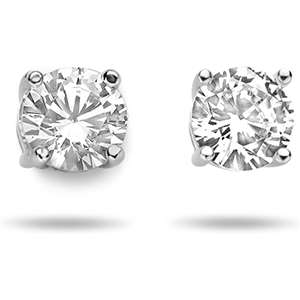 Treasure Collection TC-39788 Witgouden oorknoppen met zirkonia