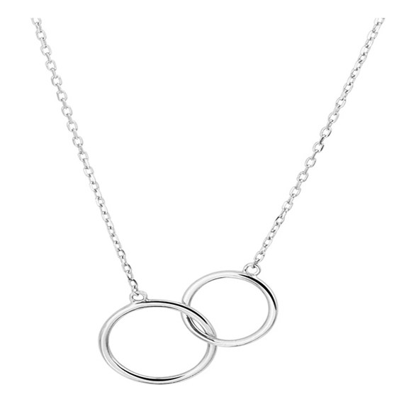 Treasure Collection TC-40904 Witgouden 14 krt ketting met cirkels