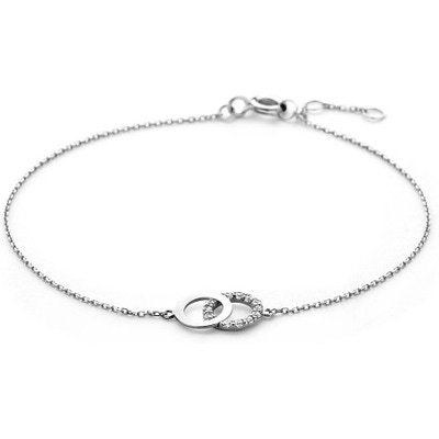 Treasure Collection TC-43194 14 karaat witgouden armband zirkonia