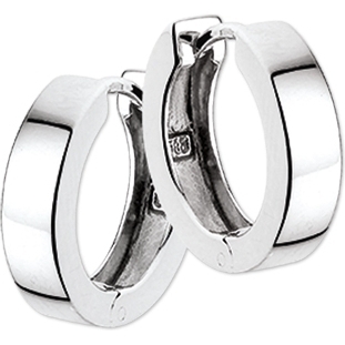 klapoorringen 35 mm vlak 14K witgoud