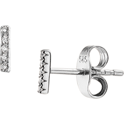 oorknoppen diamant 004ct 2x002ct h p1 14K witgoud