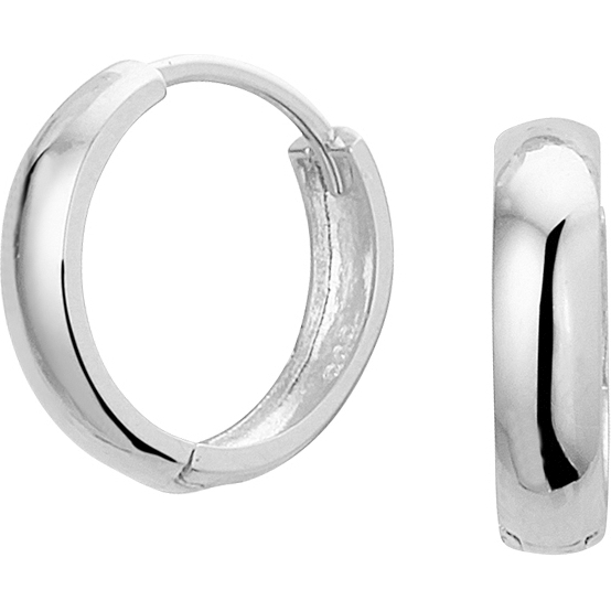 Treasure Collection TC-881753 14 karaat witgouden klapcreolen 14 mm