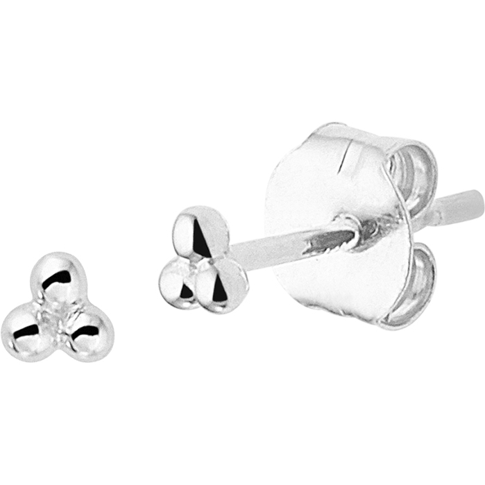 Treasure Collection L370 14 karaat witgouden oorknopjes 2,5 mm