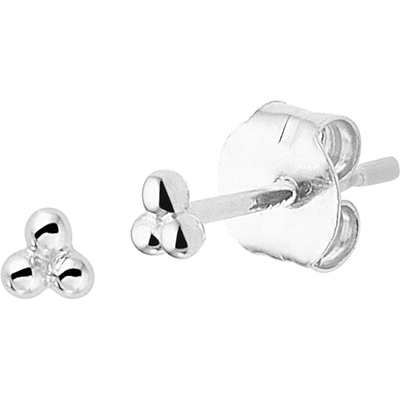 oorknoppen bolletjes 25 mm 14K witgoud