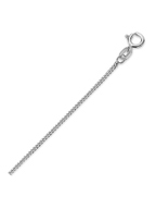 collier gourmette 4-zijdes geslepen 11 mm 41 - 43 - 45 cm 14K witgoud