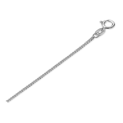 collier gourmette 4-zijdes geslepen 12 mm 41 - 43 - 45 cm 14K witgoud