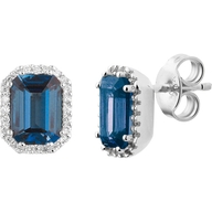 oorknoppen topaas en diamant 014ct2x007ct h si 14K witgoud